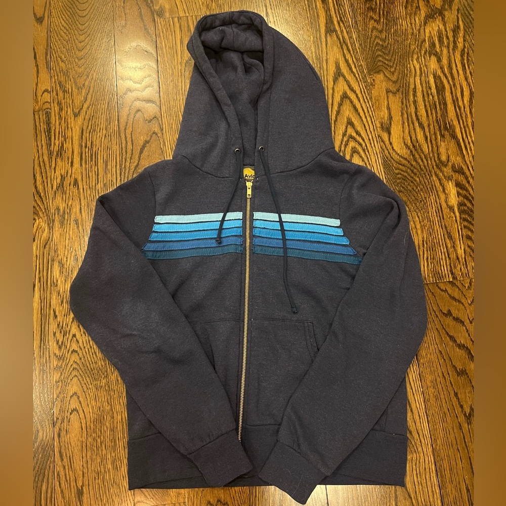 Aviator Nation 5 striped hoodie sz s!!